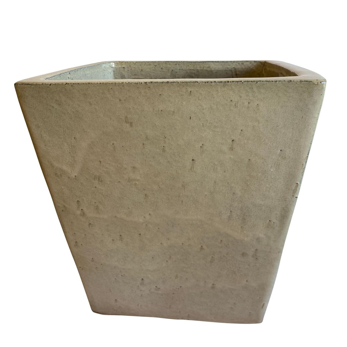 208M3 8211 Modern Square Ceramic Planter 8211 128221 x 128221 x 198221 Cream