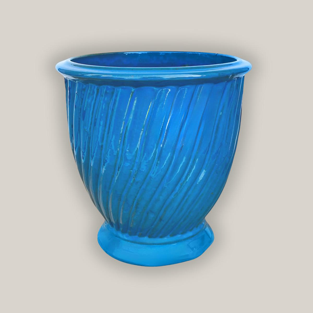 3080L37 8211 Sky Blue Ceramic Ridged Urn 8211 108221 x 108221 x 108221 Sky Blue