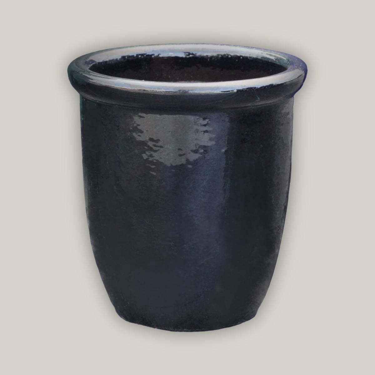 6026H34 - Glossy Black Cana Pot - 24" x 24" x 28" | Glossy Black