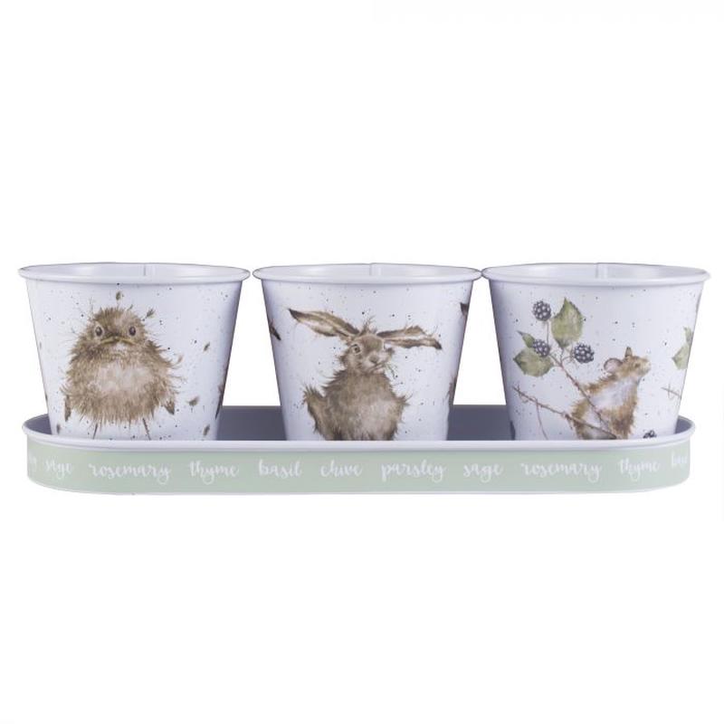 Wrendale Herb Pots & TrayGR003