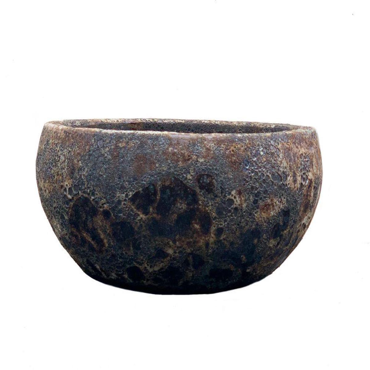 9201C42 - Seafoam Brown Shallow Rice Bowl - 22" x 22" x 8" / Seafoam Brown