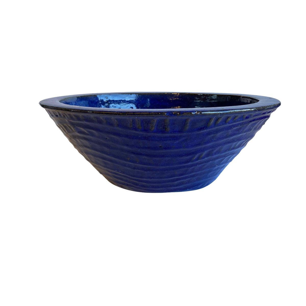 8577N8 - Blue Short Cone Planter - 23" x 23" x 11" / Blue