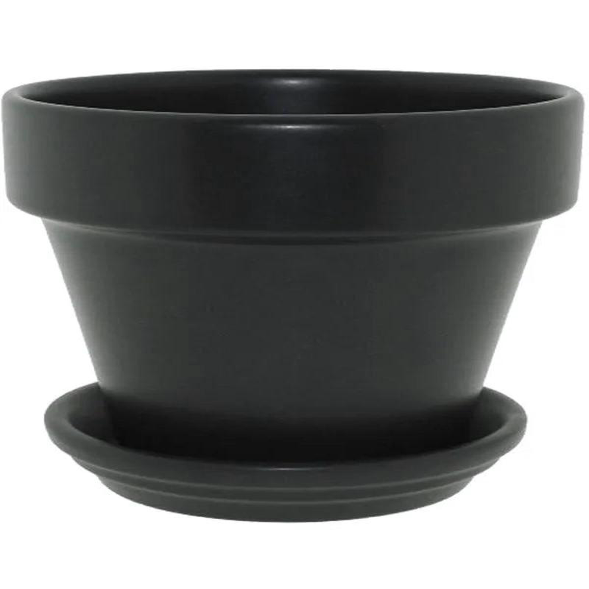 Urbann Plant Pot 22cm Height 24cm Dia Pot 038 Saucer Matt Anthracite