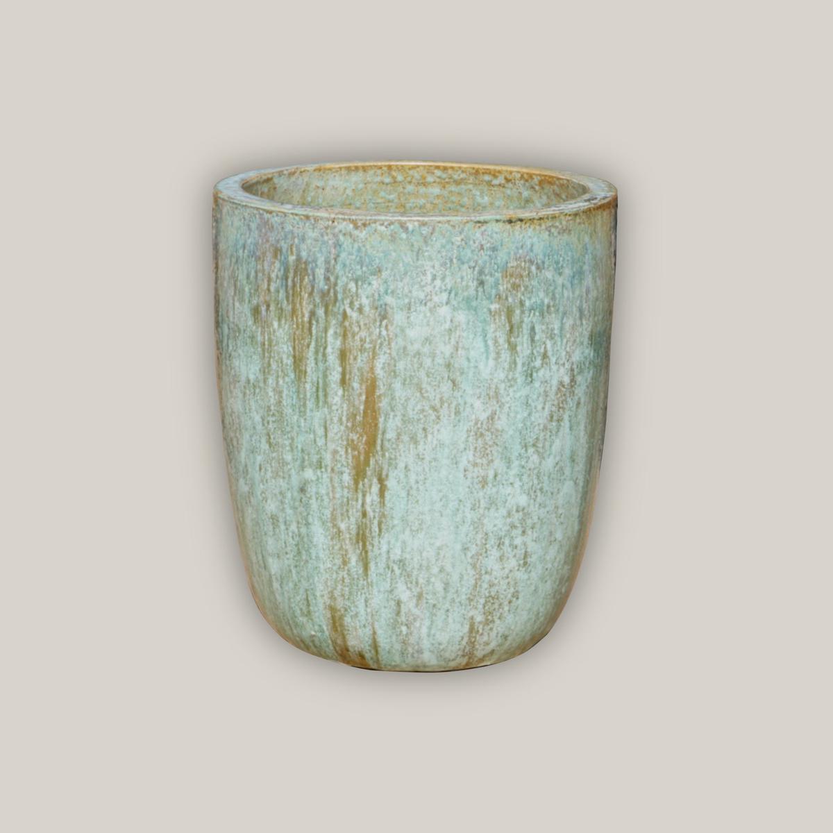 3044OGA - Opal Green Tall Tapered U Planter - 14" x 14" x 20" | Opal Green | Ceramic