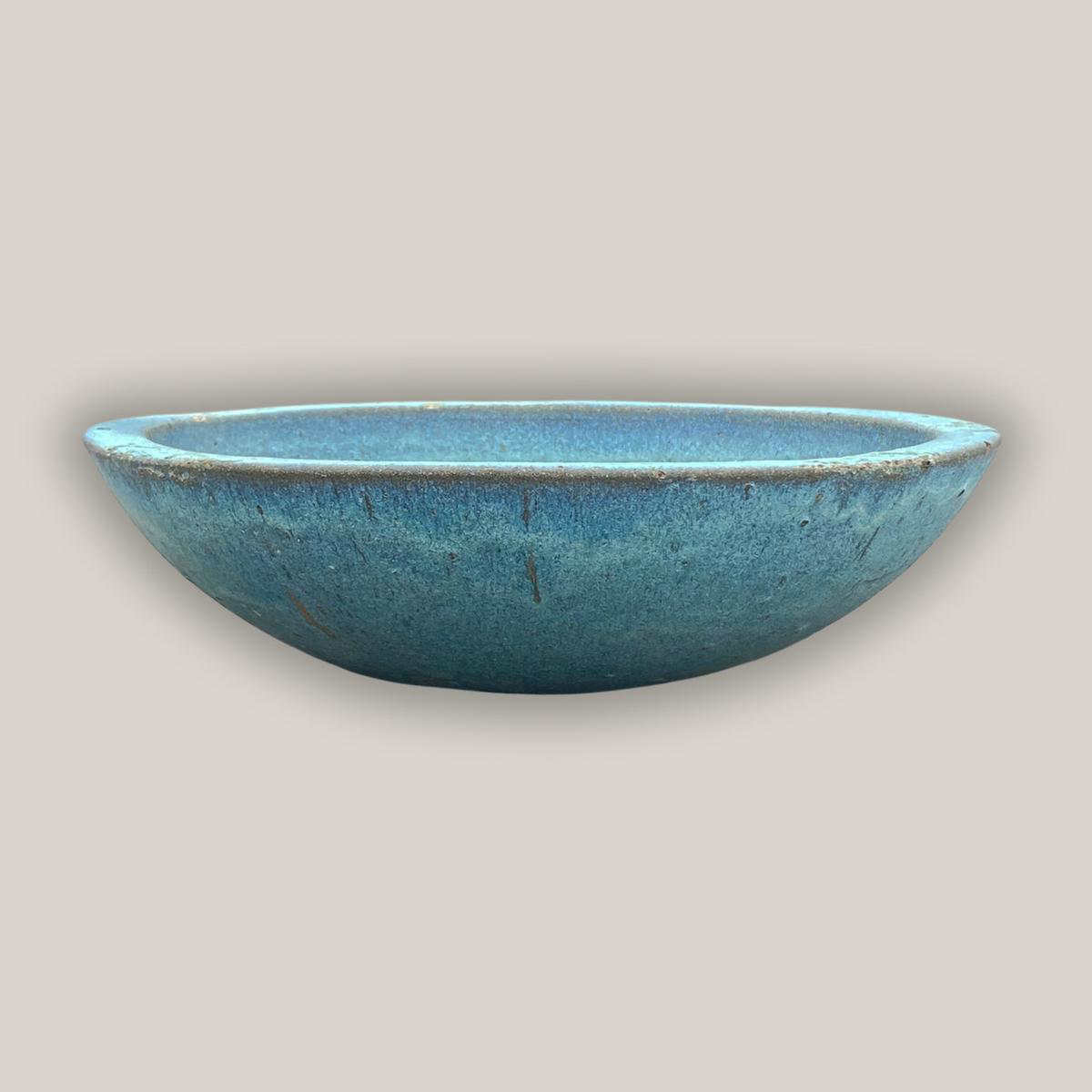 603R17FS 8211 Matte Green Rustic Style Wide Bowl 8211 FREE SHIPPING 8211 168221 x 168221 x 48221 Matte Green