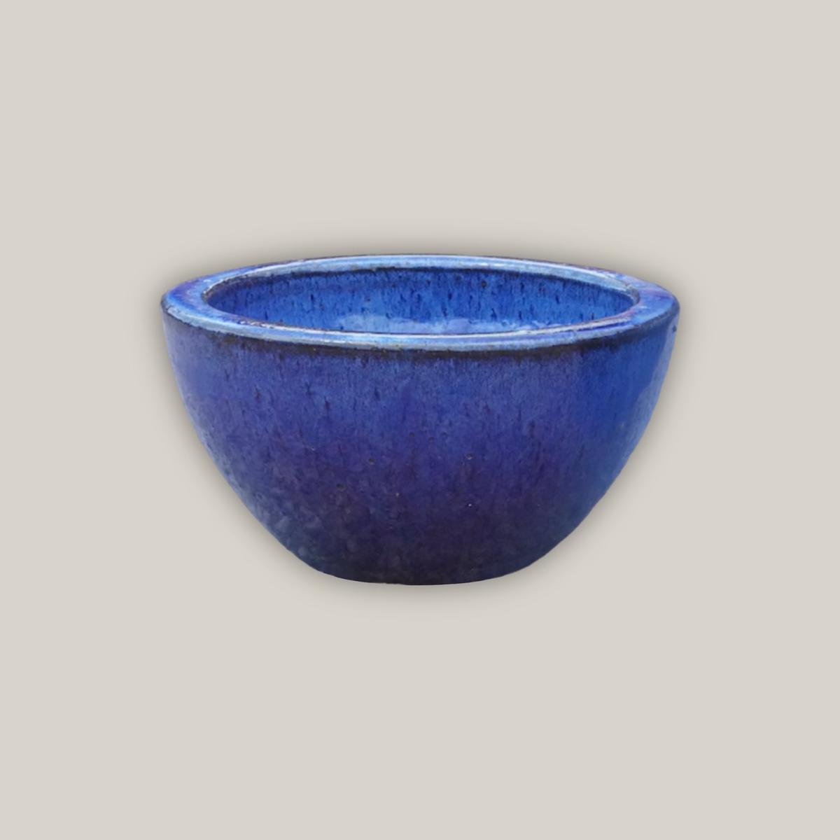 6032H47 - Blue Wide Succulent Bowl - 14" x 14" x 7" | Blue | Ceramic