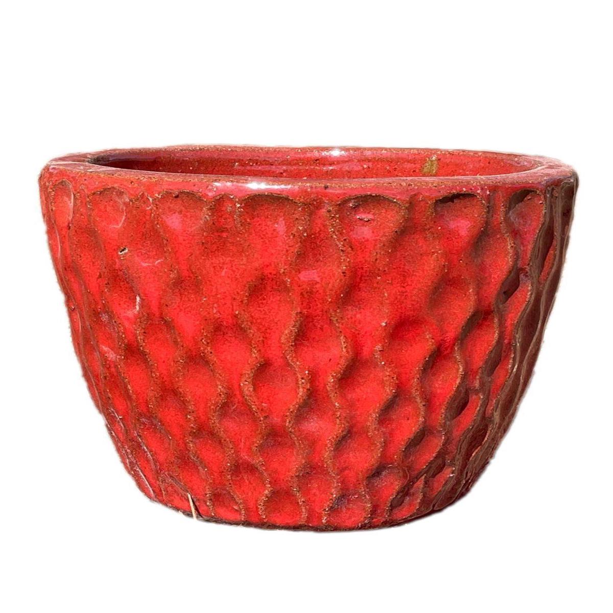 9780P12 - Ceramic Wavy Round Planter - 19" x 19" x 16"