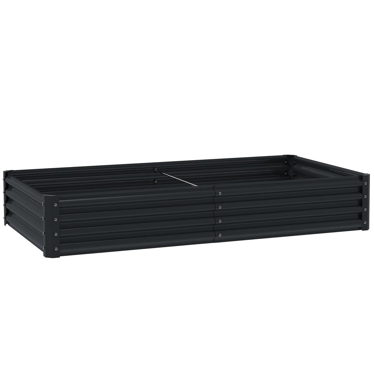 180 x 90cm Galvanised Steel Open Planter - 84H-211V00CG