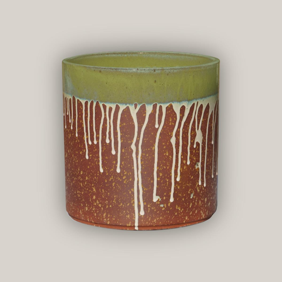 3101L47 - Lemon Sand Short Cylinder Planter - 14" x 14" x 14" | Lemon Sand