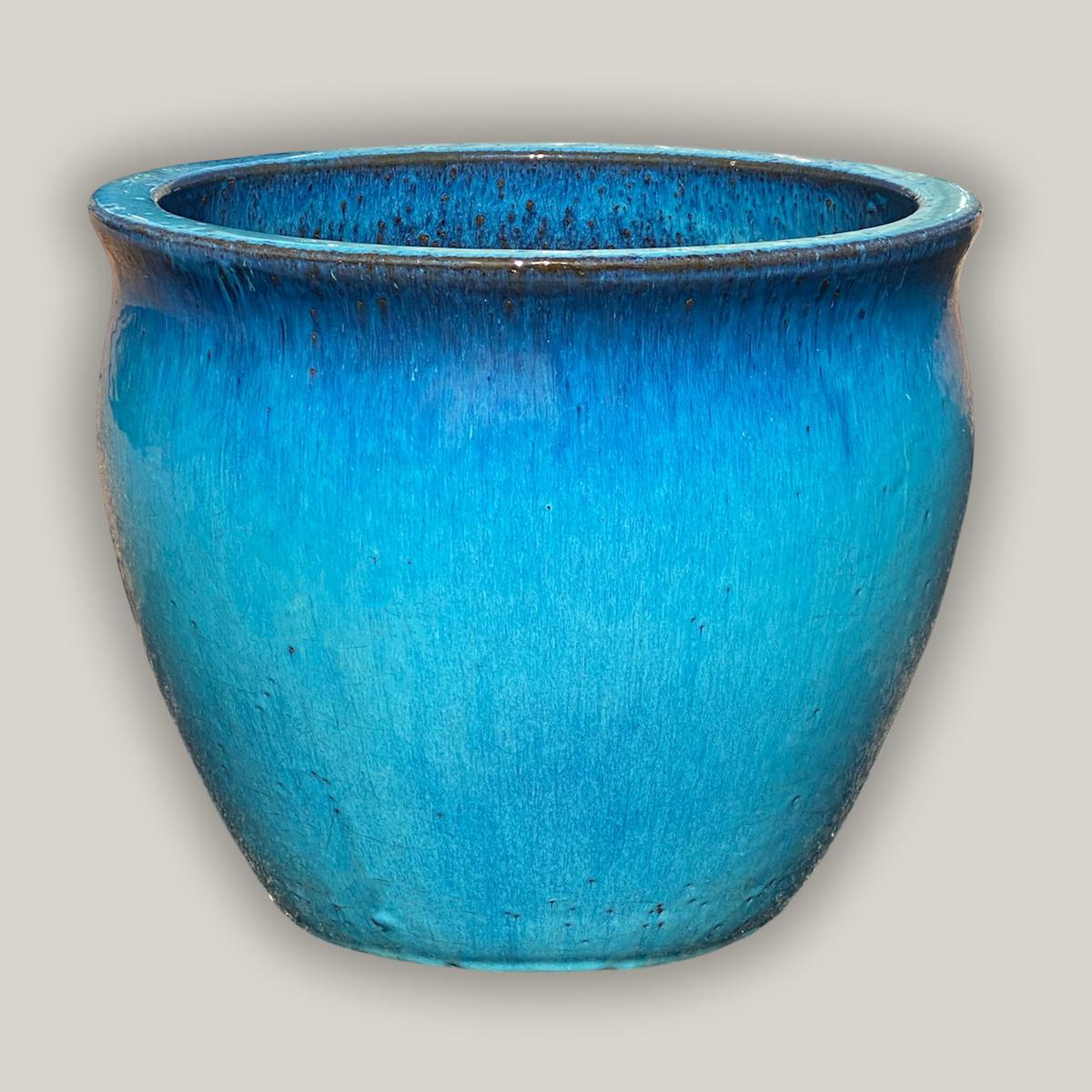 6108H1 8211 Turquoise Slanted Rim Modern Round Pot 8211 178221 x 178221 x 188221