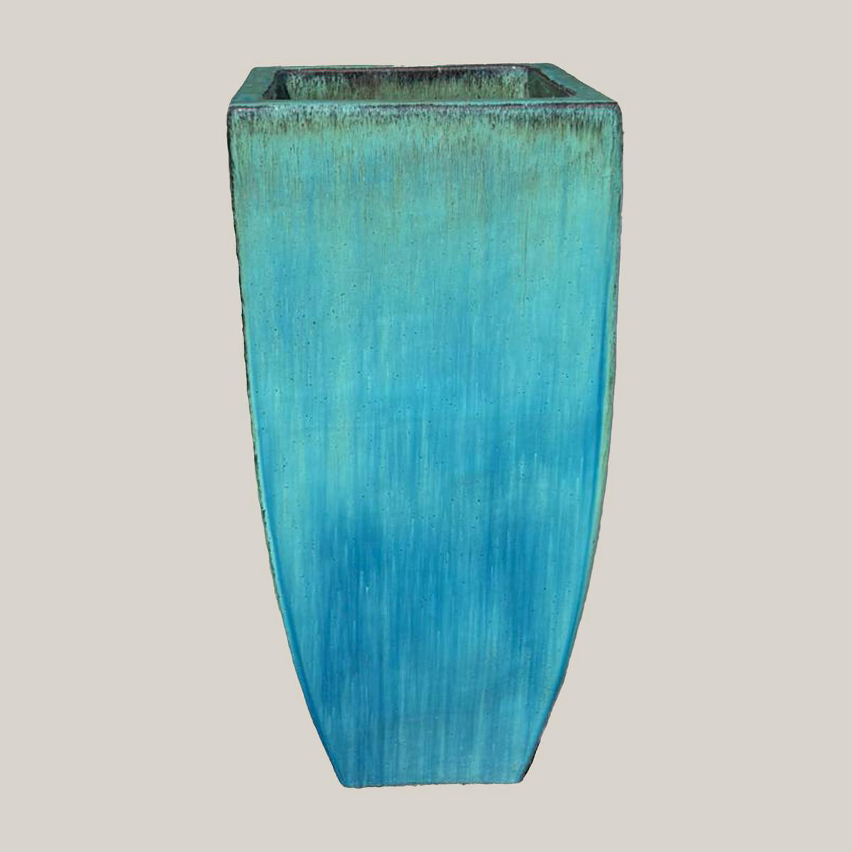 6137H82 8211 Falling Green Tall Tapered Square Planter 8211 108221 x 108221 x 228221 FALLING GREEN