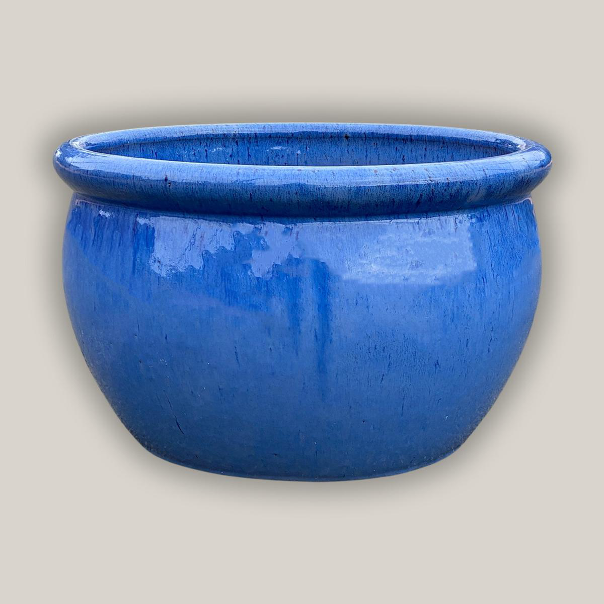 6022H47 8211 Blue Round Rim Low Bowl 8211 188221 x 188221 x 118221 Blue Ceramic