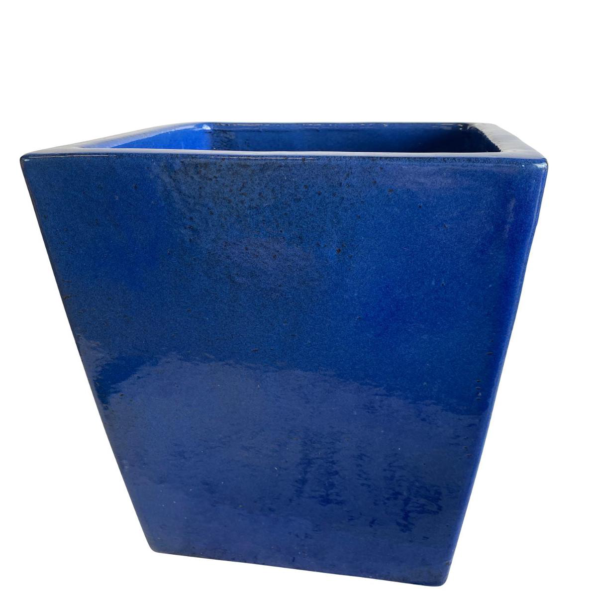 208M3 8211 Modern Square Ceramic Planter 8211 168221 x 168221 x 238221 Dark Blue