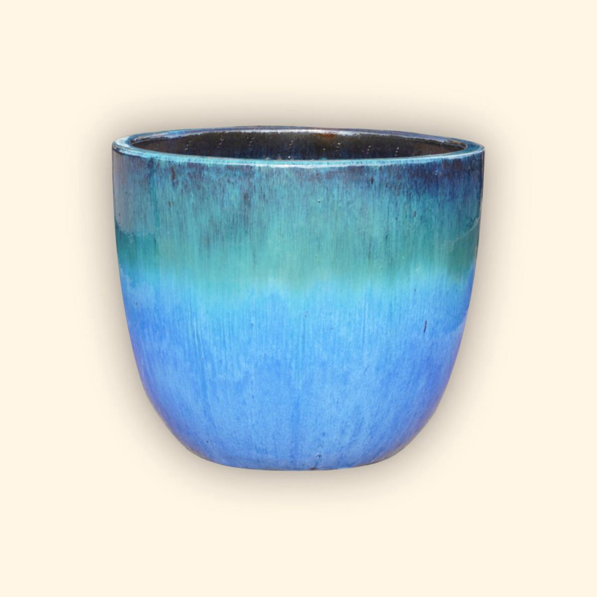 9082P37 8211 AquaBlue Ceramic Bullet Planter 8211 158221 x 158221 x 138221