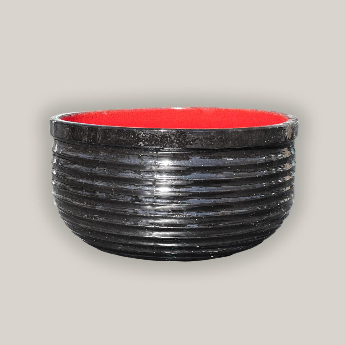 3123L14 8211 Bright Red Ceramic Pond Planter 8211 Glazed Inside 8211 No Hole 8211 168221 x 168221 x 98221 Red