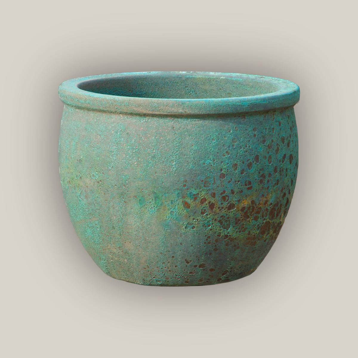 6110H13 8211 Turquoise Coral Round Rim Bullet Planter 8211 1158221 x 1158221 x 108221