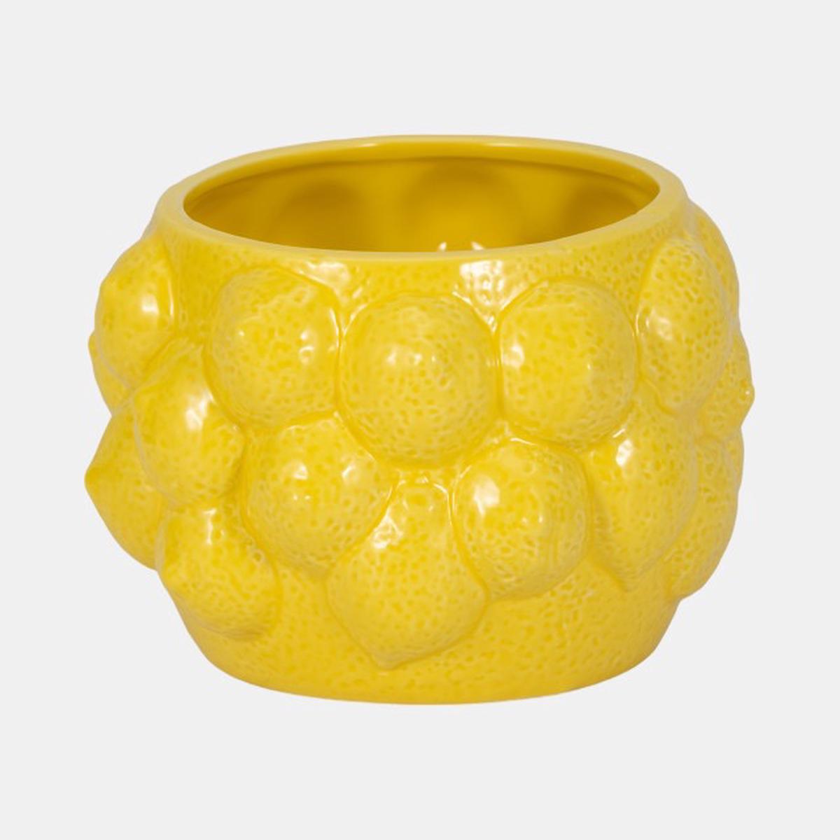 7" Lemon Flower Pot