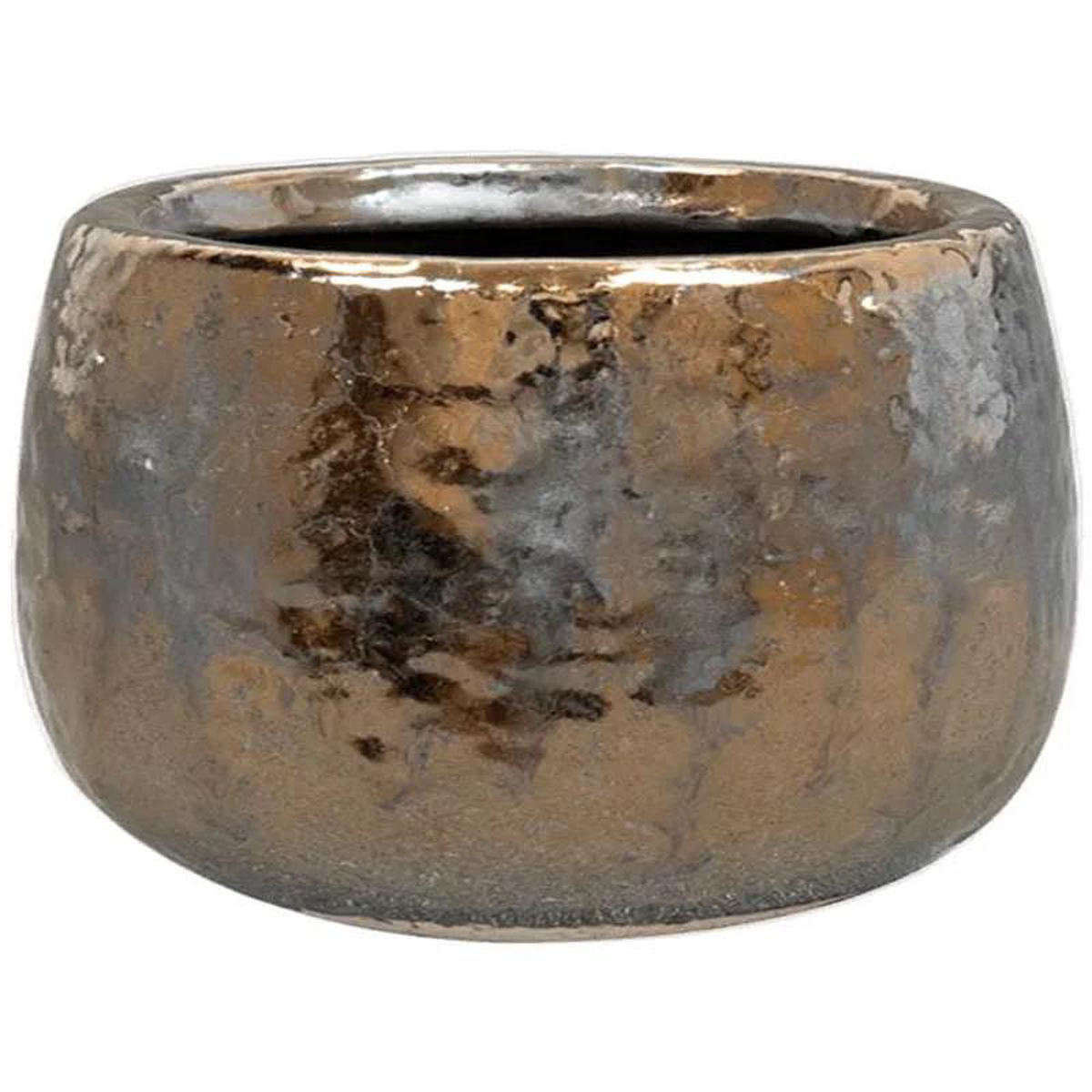 Yvette Plant Pot 7cm Height 65cm Dia Pot Gold