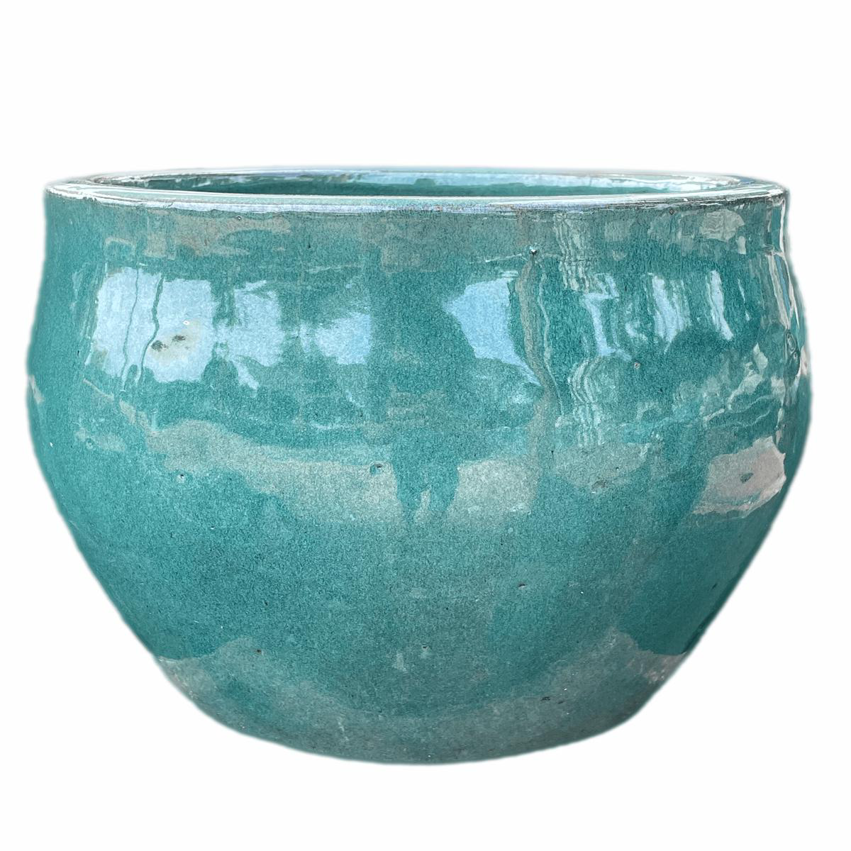 232M59 8211 Round Belly Ceramic Pot 8211 208221 x 208221 x 208221 Marble Green