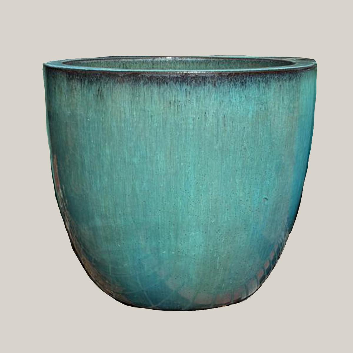 6142H1 - Turquois Lion Egg Planter - 22" x 22" x 19" / Turquois