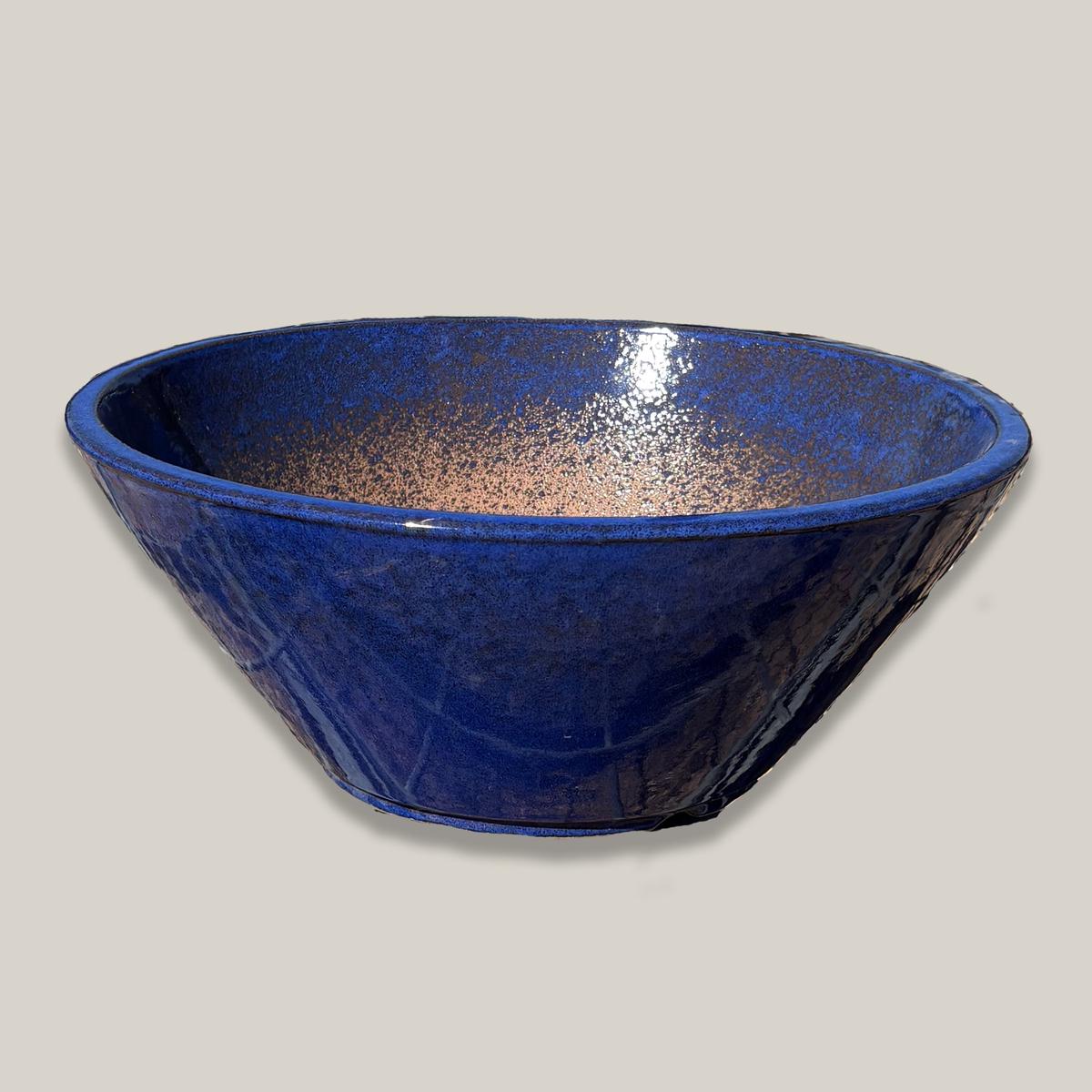372L17FS - Falling Blue Low Wide Planter-FREE SHIPPING - 20" x 20" x 8" | Falling Blue