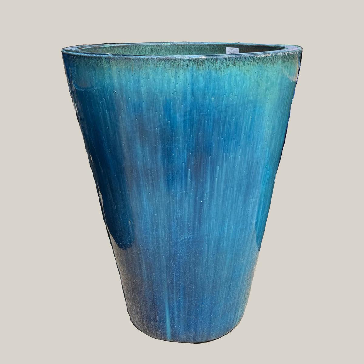 6139H82 - Falling Green Tall Conical Planter - 22" x 22" x 30" / Falling Green