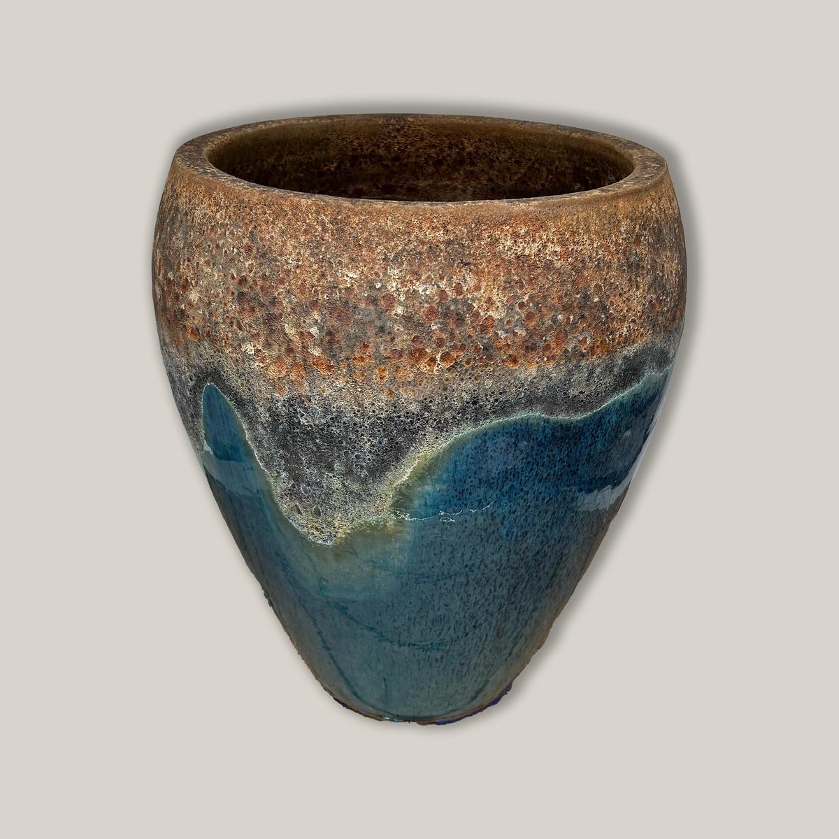 8261S43 - Angkor/Marble Green Modern Noodle Pot - 13" x 13" x 17" | Angkor/Marble Green | Ceramic