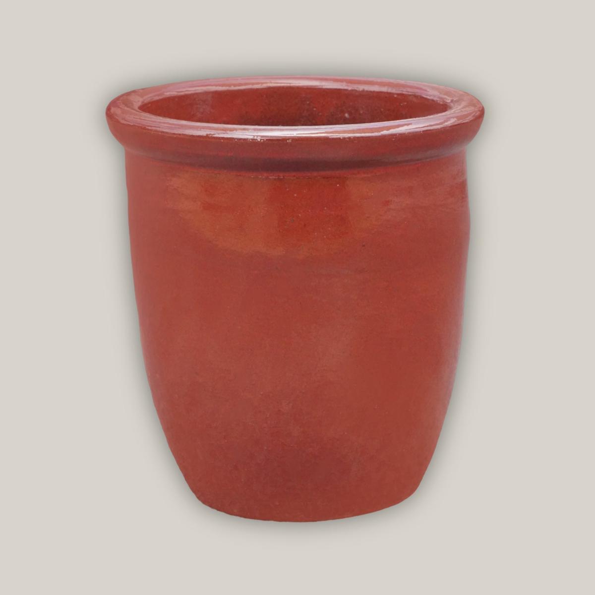 6026H44 - Chili Red Cana Pot - 12" x 12" x 13" | Chili Red | Ceramic