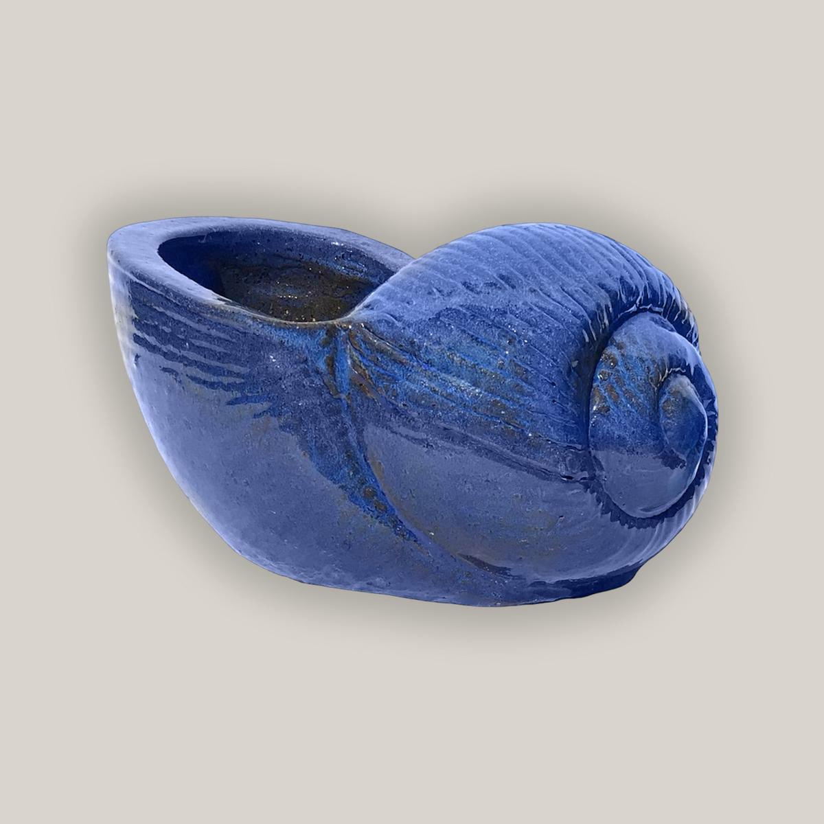 5229N8- Small Seashell Ceramic Planter 8211 158221 x 118221 x 98221 Blue