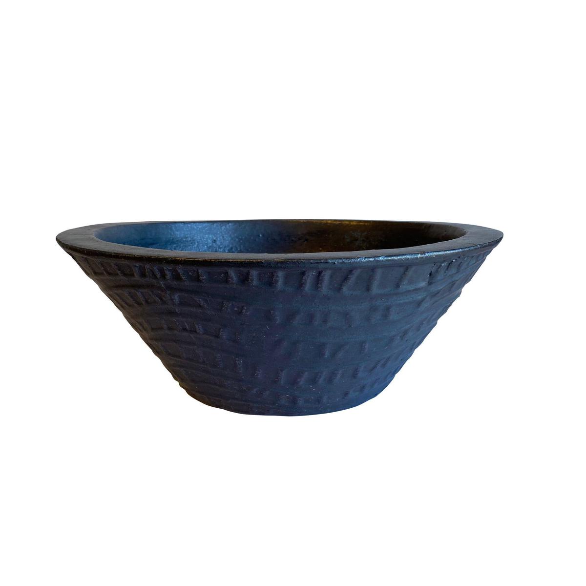 8577N14 - Matte Black Short Cone Planter - 23" x 23" x 11" / Matte Black