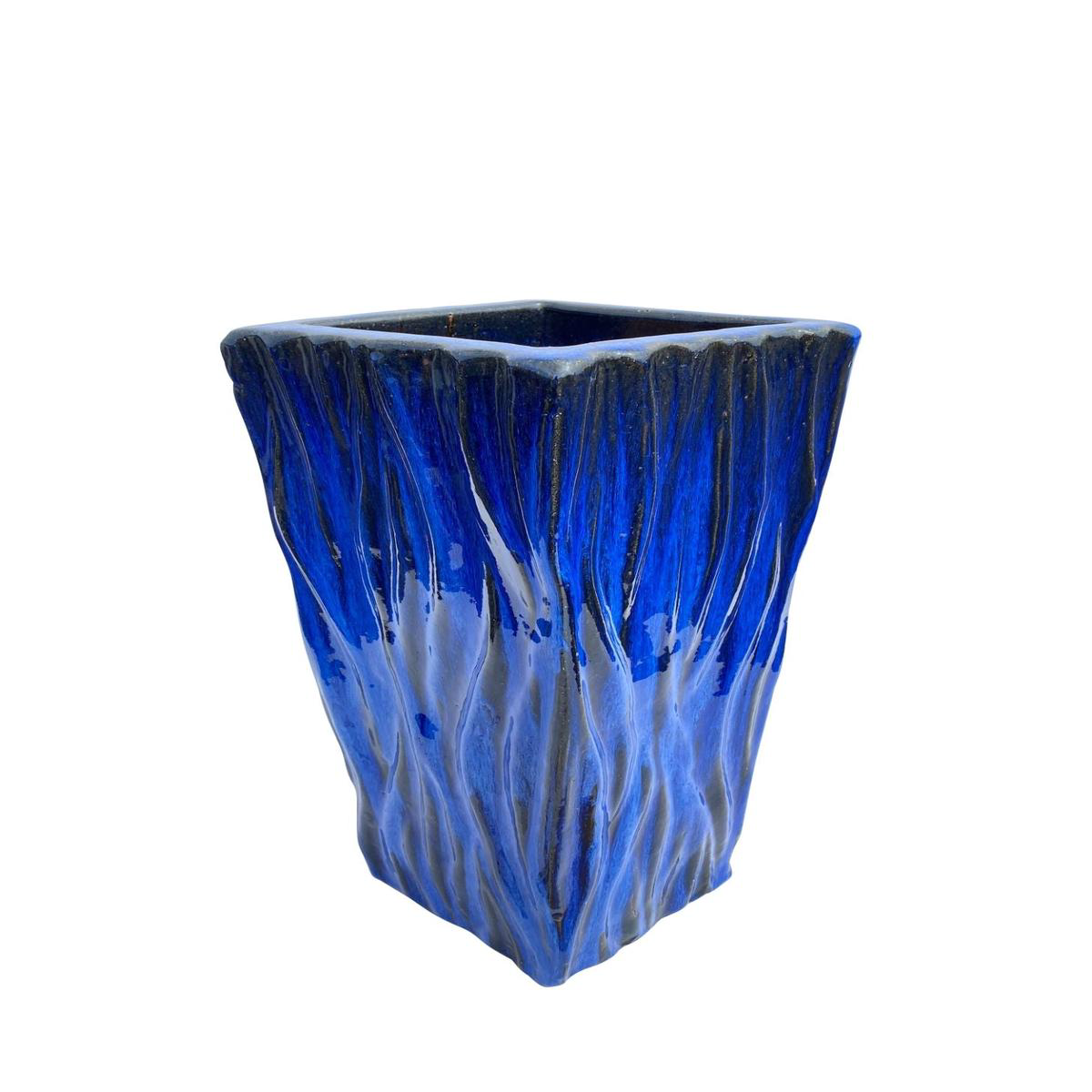 9757C1A 8211 Cobalt Blue Tall Volcano Wedge Ceramic Pot 8211 158221 x 158221 x 348221 Cobalt Blue