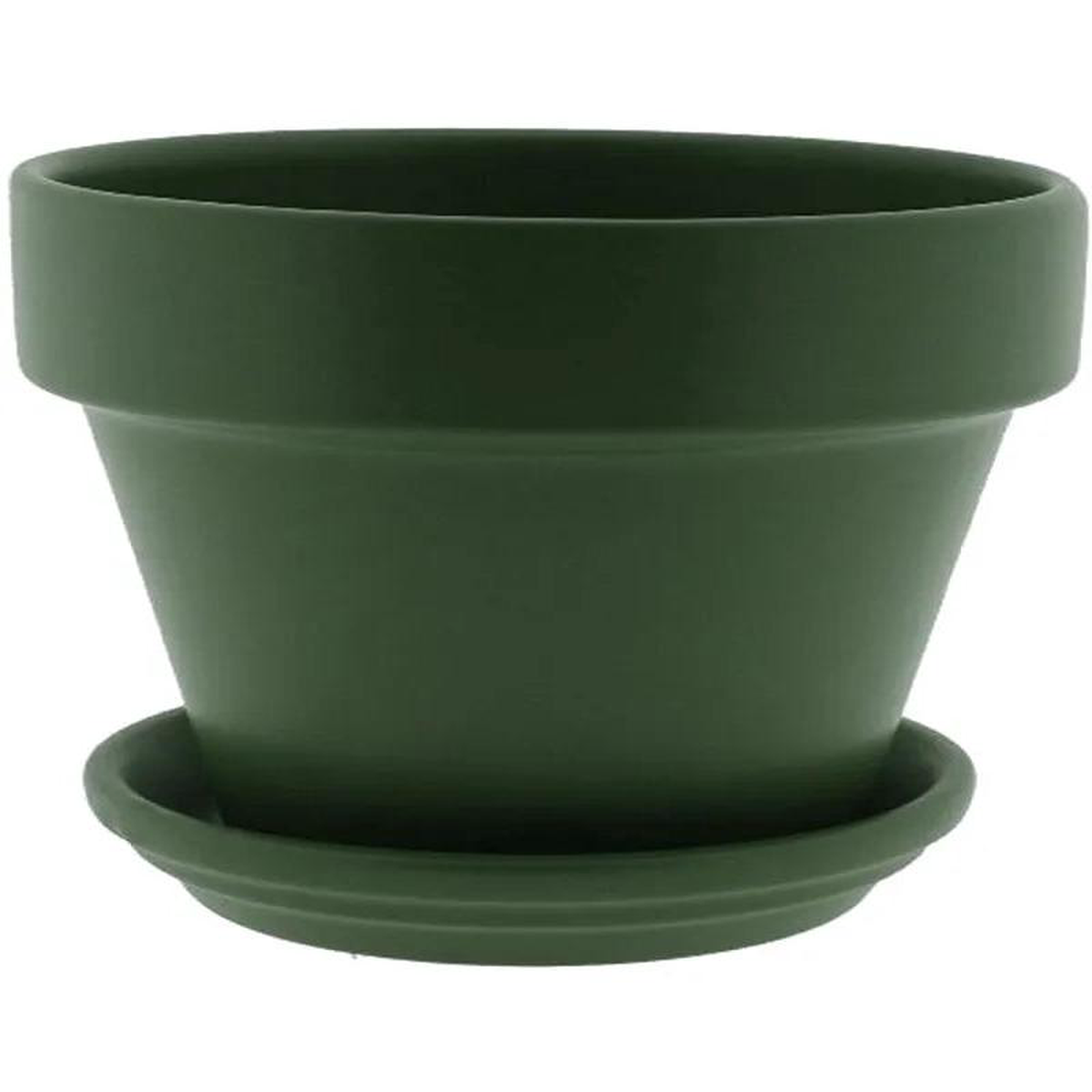 Urbann Plant Pot 22cm Height 19cm Dia Pot 038 Saucer Matt Olive