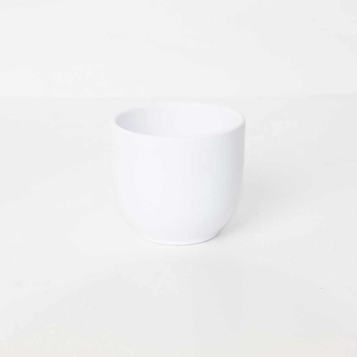 Tusca White Ceramic Pot - 7.5cm | White Matt