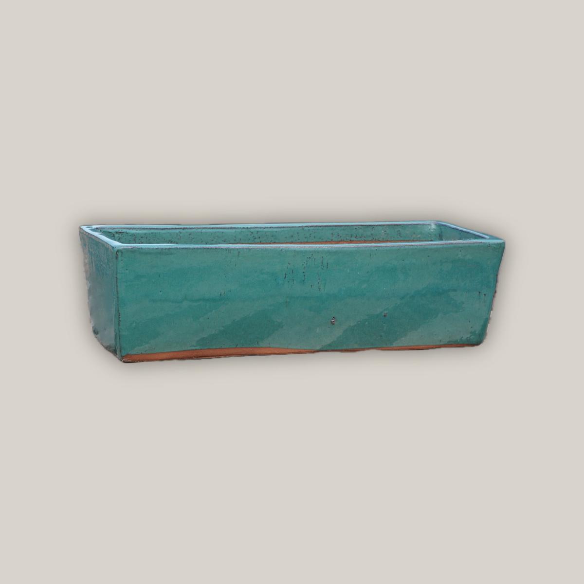 212M1 - Copper Chun Rectangular Ceramic Planter - 30" x 10" x 9" | Copper Chun