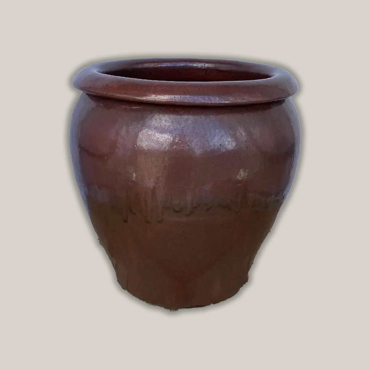 9002P11FS - Copper Red Phoenix Ceramic Fish Bowl Planter - FREE SHIPPING - 19" x 19" x 20" / Copper Red