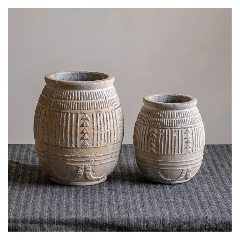 Yukun Tribal Design Stoneware Planter - Various Sizes