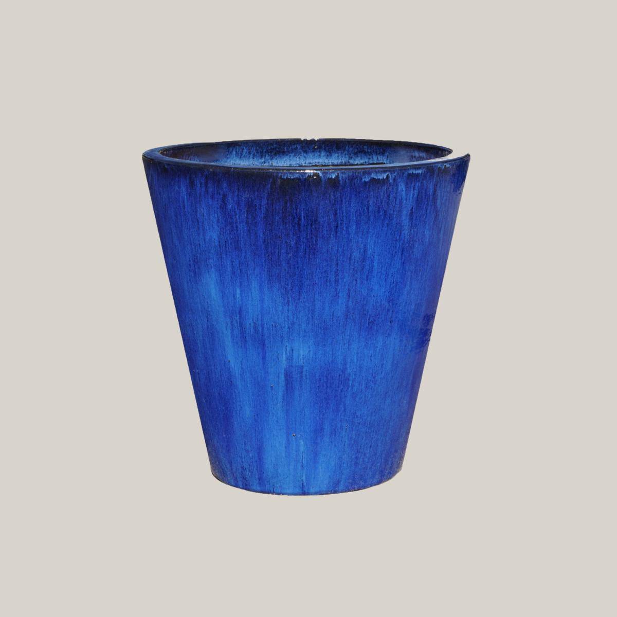 6024H47 - Blue Cone Planter - 23" x 23" x 23" | Blue | Ceramic