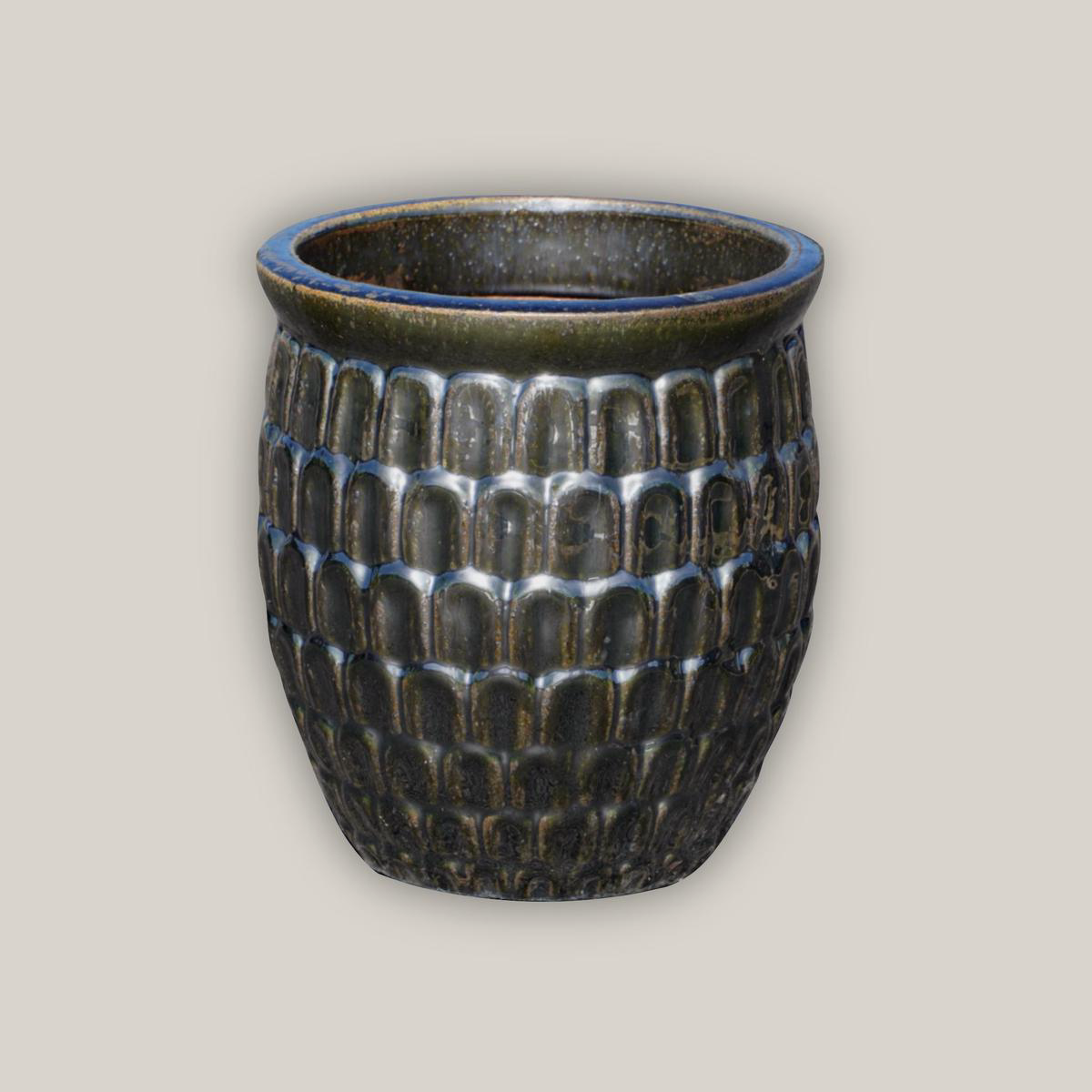 6051H34 8211 Glossy Black Dragon Scale Pot 8211 208221 x 208221 x 198221
