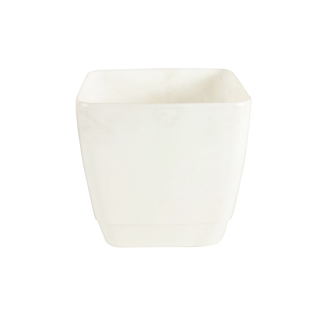 Whitefurze Square Indoor Pot, 14cm, White