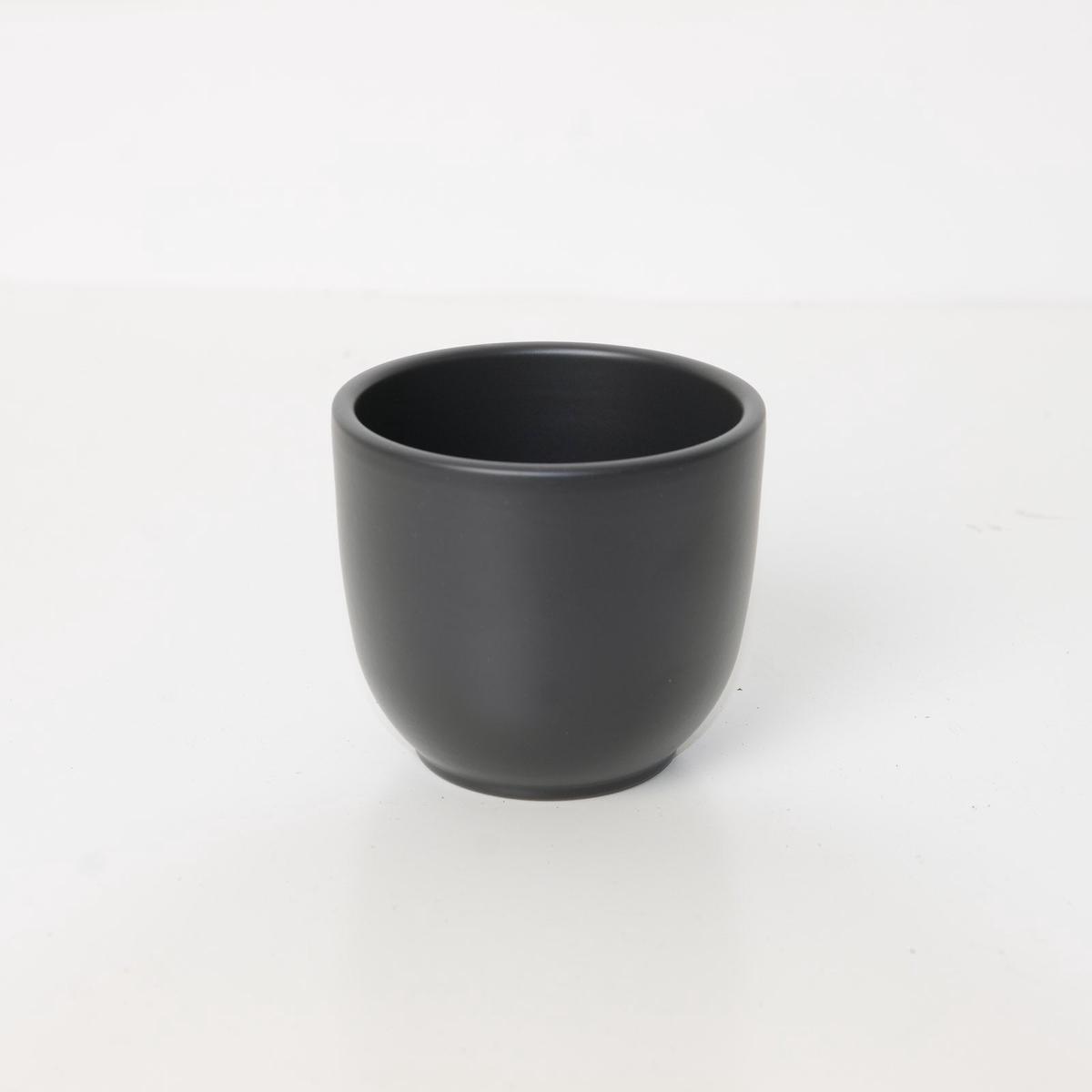 Tusca Black Ceramic Pot - 7.5cm | Black Matt