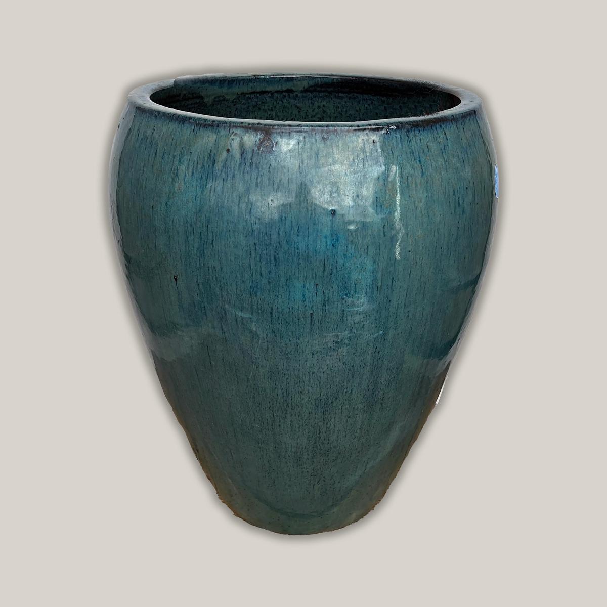 8261N19 - Marble Green Modern Noodle Pot - 18" x 18" x 24" | Marble Green | Ceramic