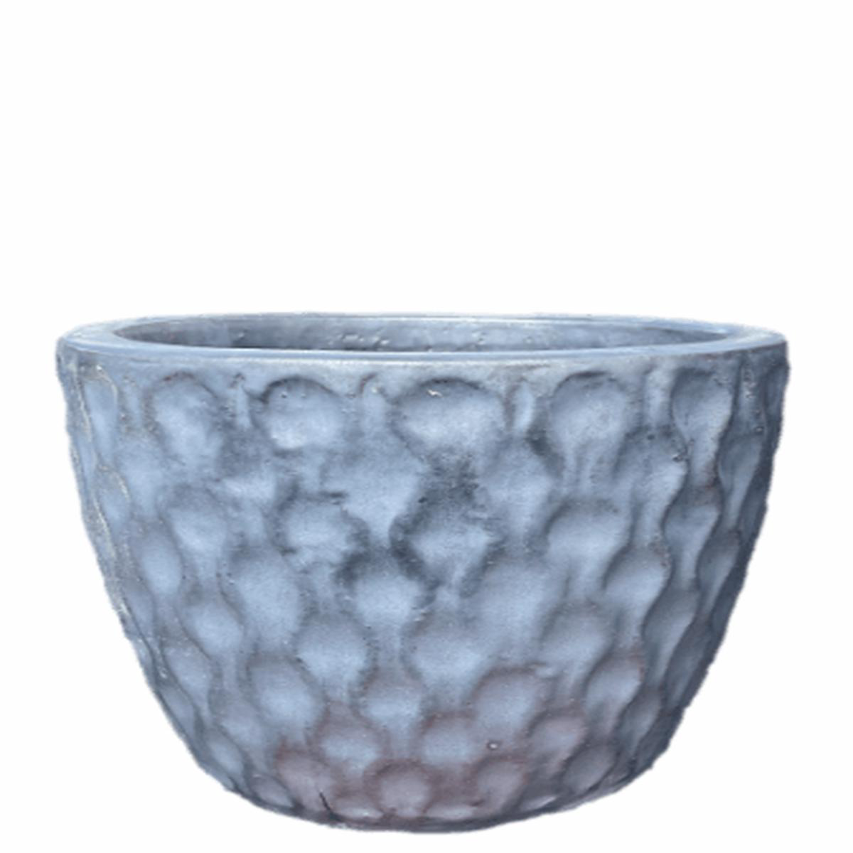 9780C8 8211 Matte Black Ceramic Wavy Round Planter 8211 98221 x 98221 x 78221
