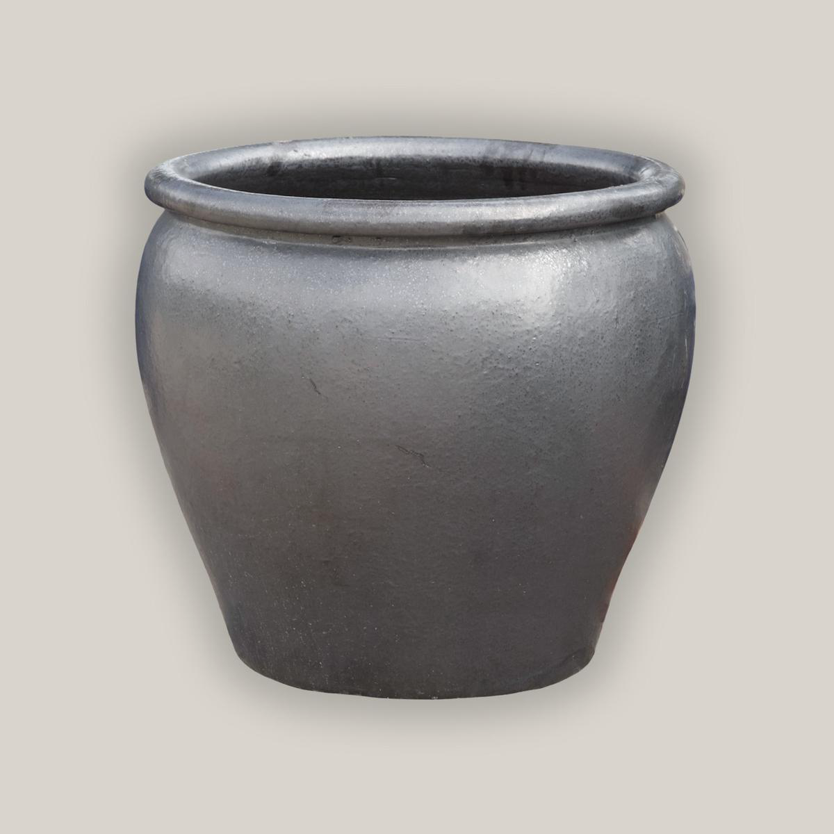 3823GA 8211 Graphite Fish Bowl Planter 8211 208221 x 208221 x 188221 Graphite Ceramic