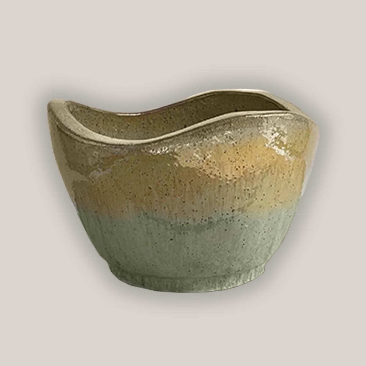 6030H21 8211 Green Avocado Wavy Rim Low Bowl 8211 218221 x 218221 x 128221 Green Avocado Ceramic