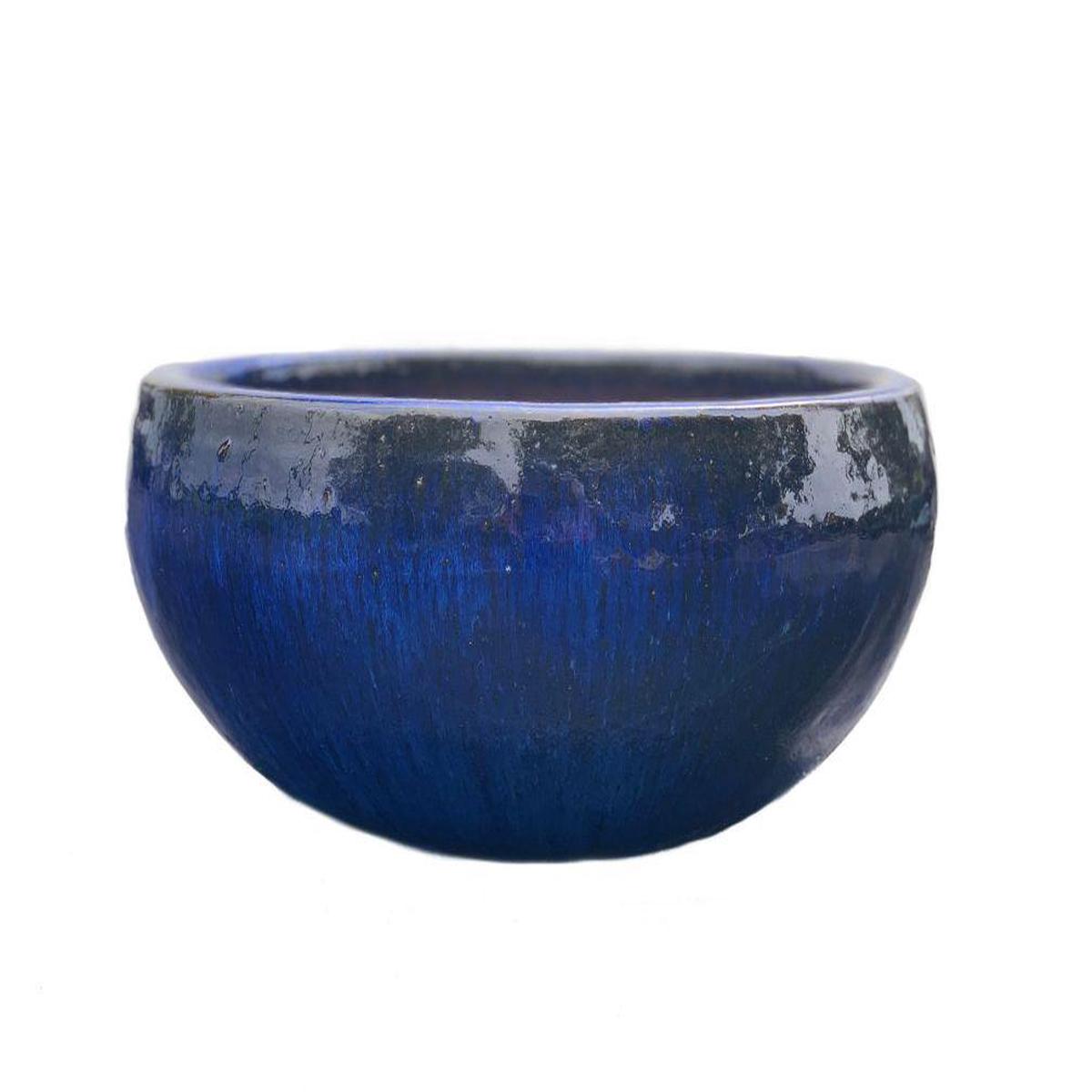 9201C1 - Blue Shallow Rice Bowl - 22" x 22" x 8" / Cobalt Blue