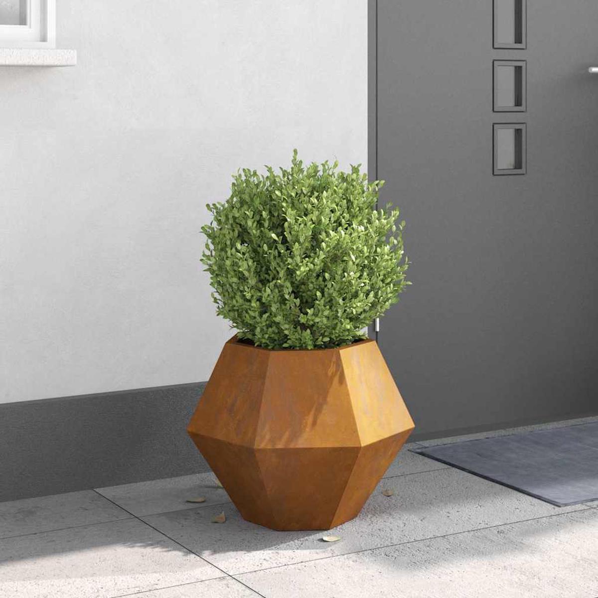 vidaXL Planter Rusty 50 x 50 x 40 cm Weathering Steel