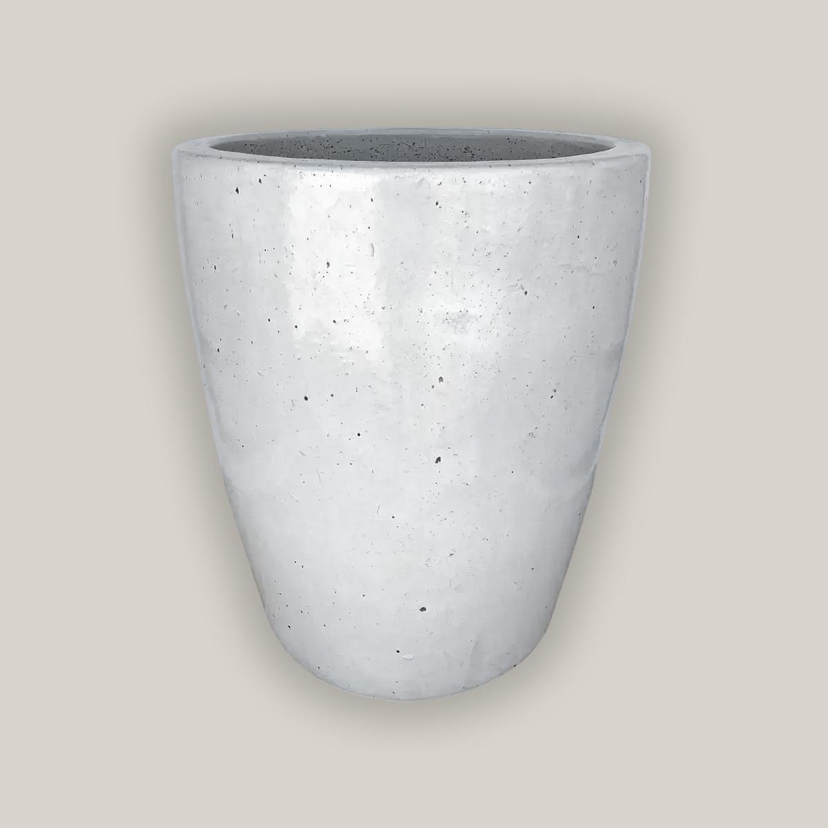 6055H25 - White Short Tapered Cylinder Planter - 19.5" x 19.5" x 23" / White
