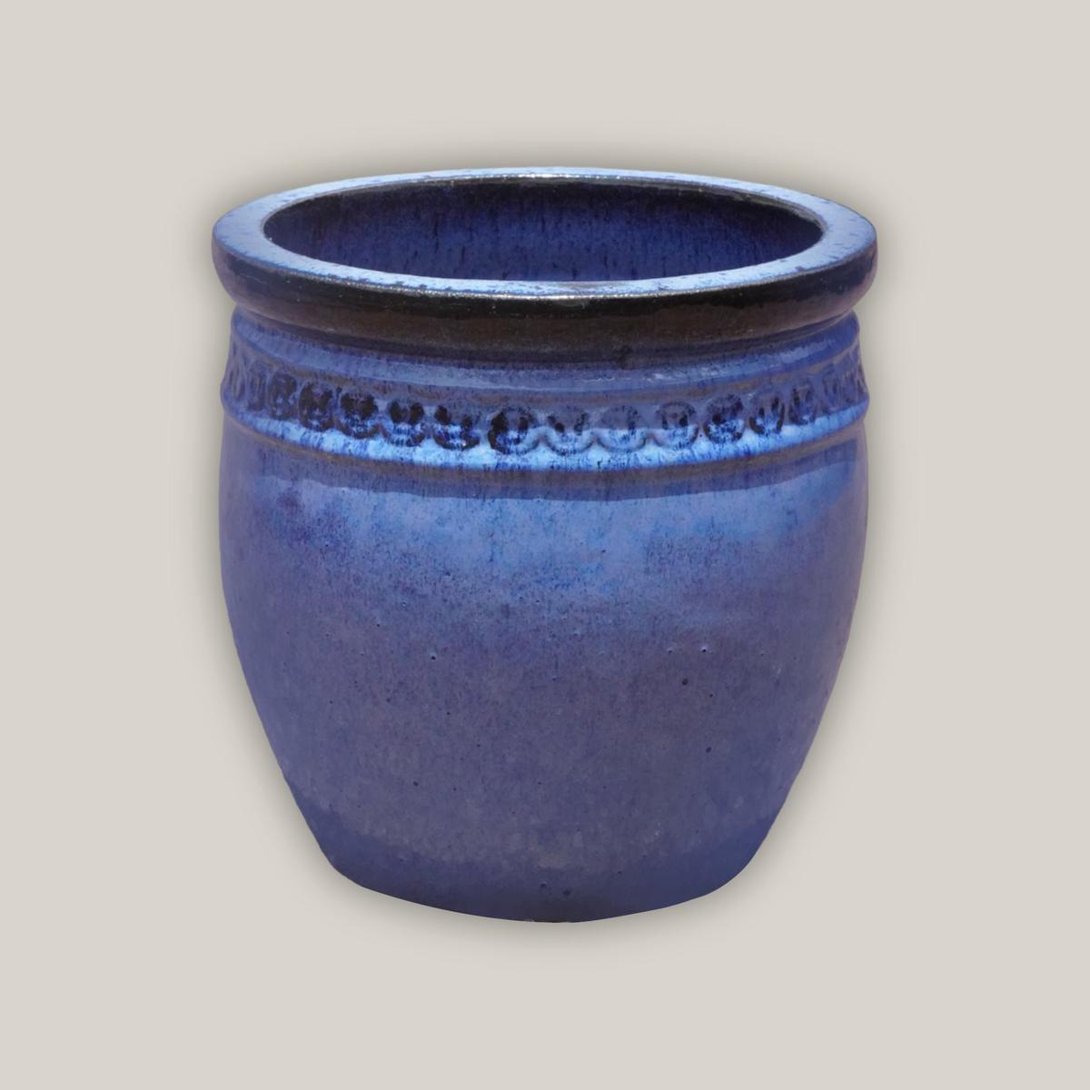 6079H47 8211 Blue Coin Pot 8211 308221 x 308221 x 268221 Blue Ceramic