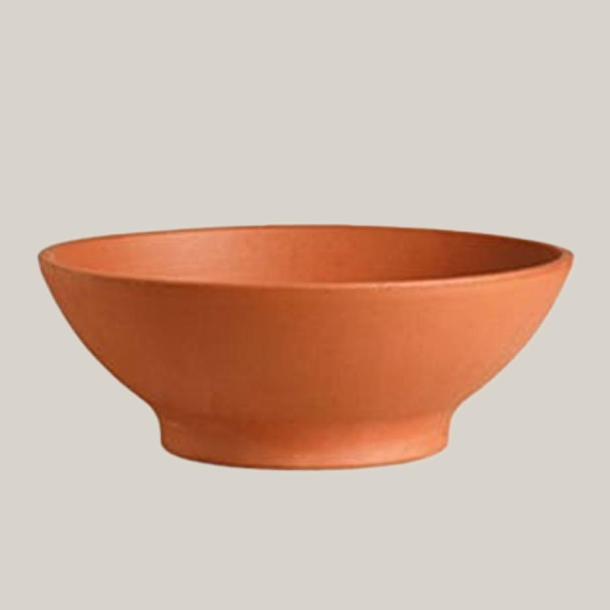 Terra Cotta Low Bowl Planter 12.2" - 20" - 12.2"