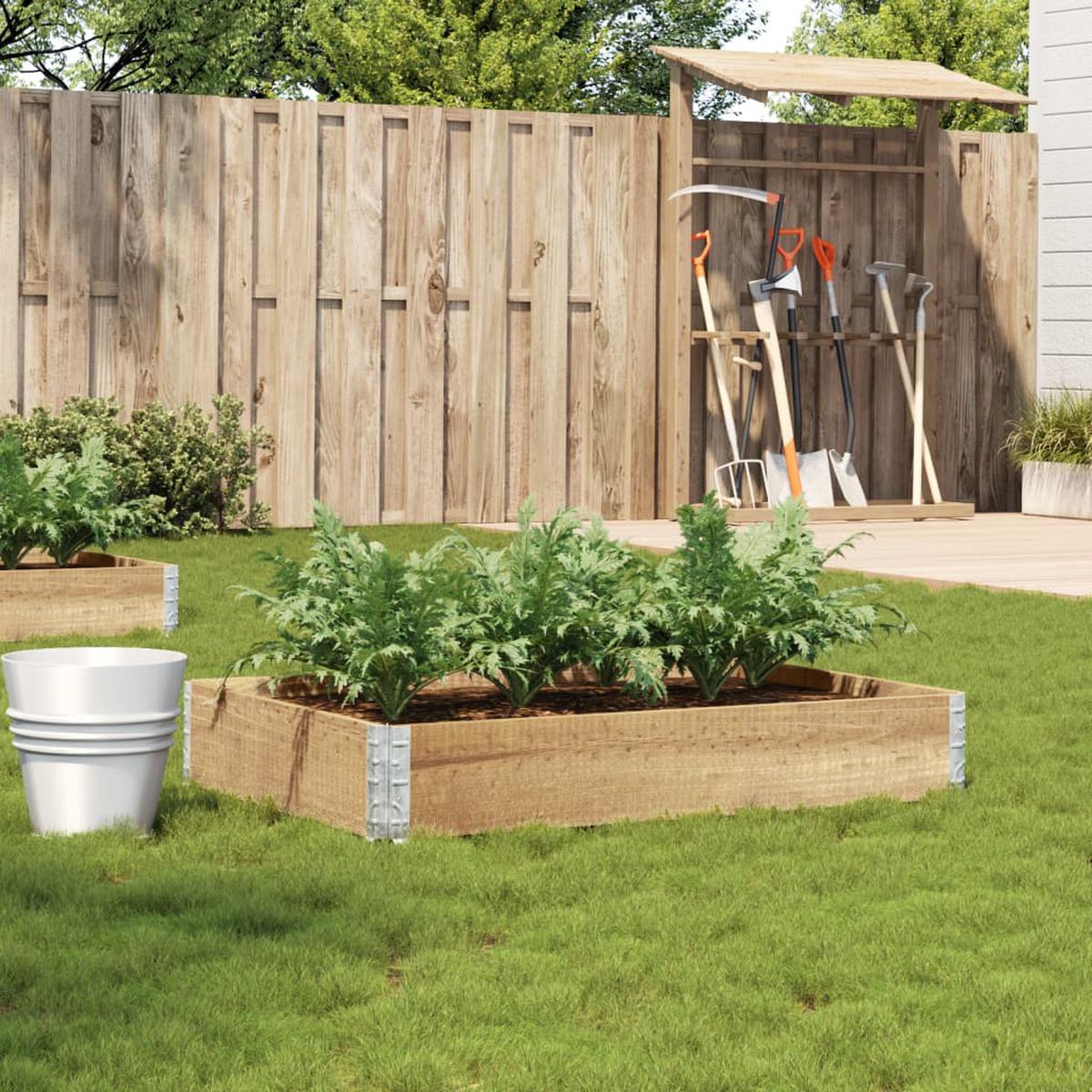 vidaXL Garden Planter 100x50 cm Solid Pine Wood